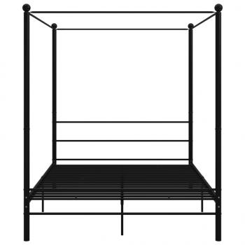 Himmelbett Schwarz Metall 160x200 cm