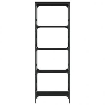 Bücherregal 5 Böden Schwarz 59x35x171 cm Holzwerkstoff