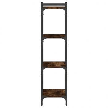 Bücherregal 4 Böden Räuchereiche 40x30x120 cm Holzwerkstoff