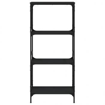 Bücherregal 4 Böden Schwarz 59x35x132 cm Holzwerkstoff
