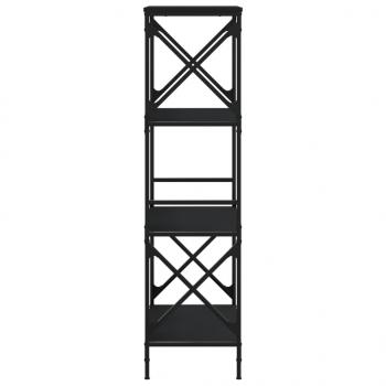 Bücherregal 4 Böden Schwarz 59x35x132 cm Holzwerkstoff