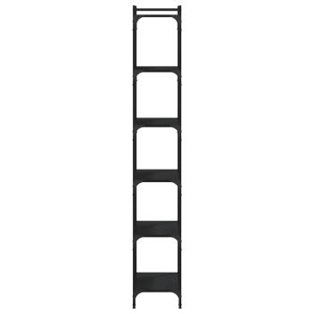ARDEBO.de - Bücherregal 6 Böden Schwarz 60x30x188 cm Holzwerkstoff