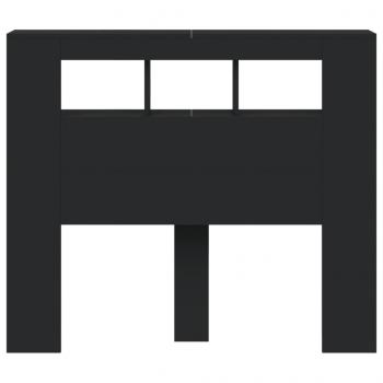 LED-Kopfteil Schwarz 120x18,5x103,5 cm Holzwerkstoff