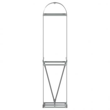 Kaminholzunterstand Hellgrau 40x45x170 cm Verzinkter Stahl