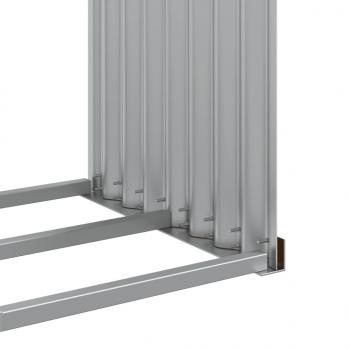 Kaminholzunterstand Hellbraun 120x45x140 cm Verzinkter Stahl