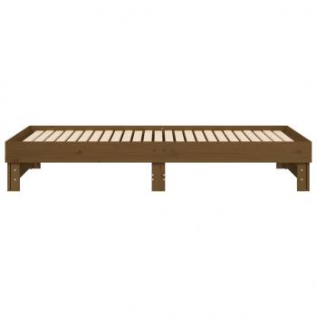 Tagesbett Ausziehbar Honigbraun 2x(80x200) cm Massivholz Kiefer