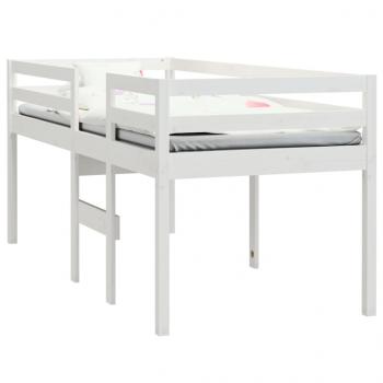 Hochbett Weiß 80x200 cm Massivholz Kiefer