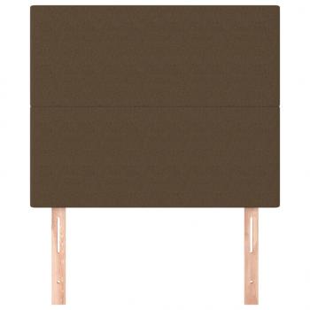 Kopfteile 2 Stk. Dunkelbraun 100x5x78/88 cm Stoff