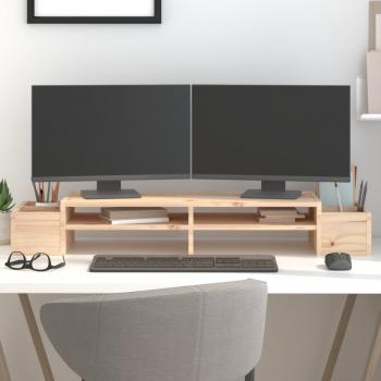 ARDEBO.de - Monitorständer 100x27,5x15 cm Massivholz Kiefer