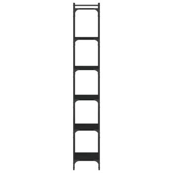 Bücherregal 6 Böden Schwarz 40x30x188 cm Holzwerkstoff
