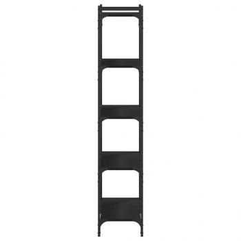 Bücherregal 5 Böden Schwarz 80x30x154 cm Holzwerkstoff
