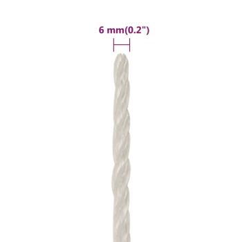 Arbeitsseil Weiß 6 mm 500 m Polypropylen