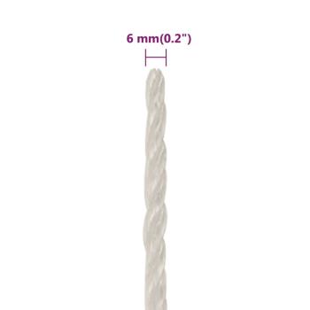 Arbeitsseil Weiß 6 mm 500 m Polypropylen