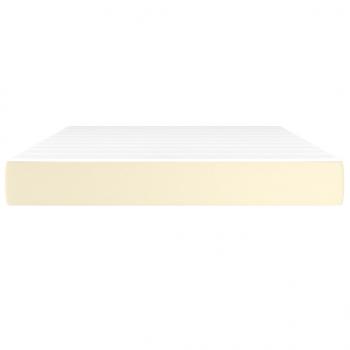 ARDEBO.de - Taschenfederkernmatratze Creme 140x200x20 cm Kunstleder