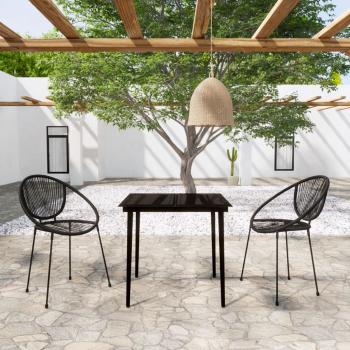 ARDEBO.de - 3-tlg. Garten-Essgruppe Schwarz