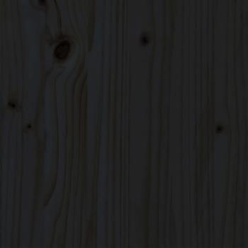 Massivholzbett Schwarz 75x190 cm