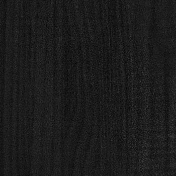 Massivholzbett Schwarz 75x190 cm