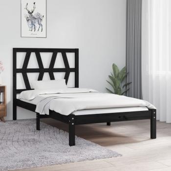 ARDEBO.de - Massivholzbett Schwarz Kiefer 75x190 cm