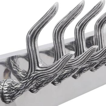 Garderobenleisten 2 Stk. Silbern Aluminium 