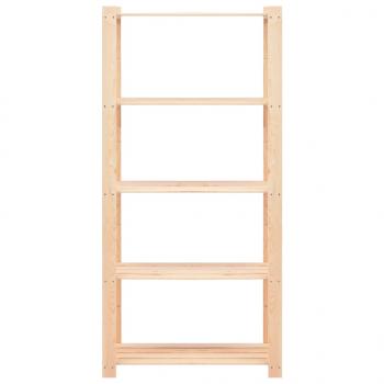 Lagerregale 5 Böden 3 Stk. 80x38x170cm Massivholz Kiefer 250kg