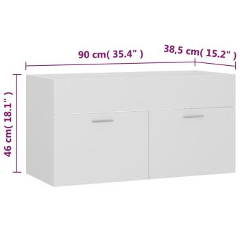 Badmöbel-Set Weiß Holzwerkstoff