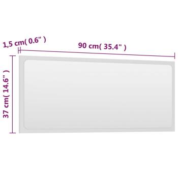 Badmöbel-Set Weiß Holzwerkstoff