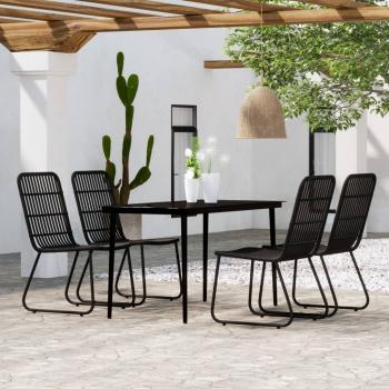 ARDEBO.de - 5-tlg. Garten-Essgruppe Schwarz