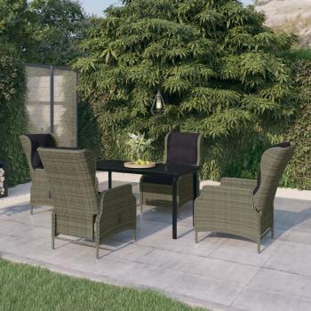 ARDEBO.de - 5-tlg. Garten-Essgruppe Braun