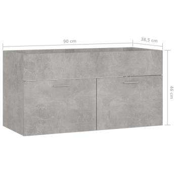 Badmöbel-Set Betongrau Holzwerkstoff