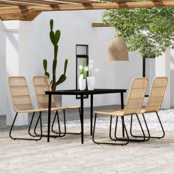 ARDEBO.de - 5-tlg. Garten-Essgruppe Eichen-Optik
