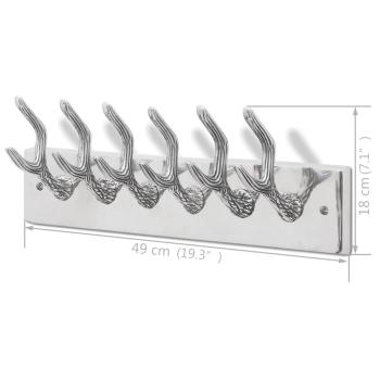 Garderobenleisten 4 Stk. Silbern Aluminium 