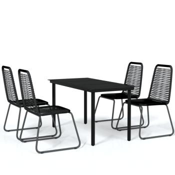 5-tlg. Garten-Essgruppe Schwarz