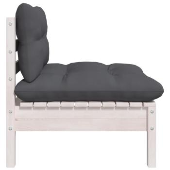 7-tlg. Garten-Lounge-Set mit Kissen Kiefer Massivholz