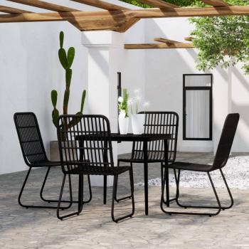 ARDEBO.de - 5-tlg. Garten-Essgruppe Schwarz