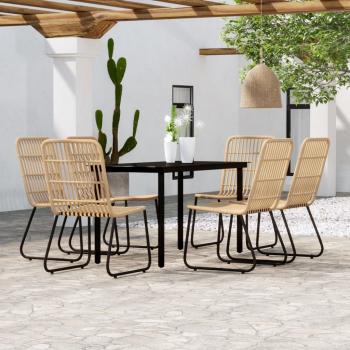 ARDEBO.de - 7-tlg. Garten-Essgruppe Eichen-Optik