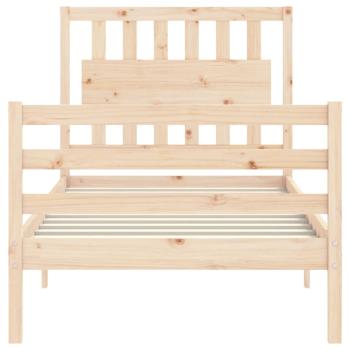 Massivholzbett mit Kopfteil