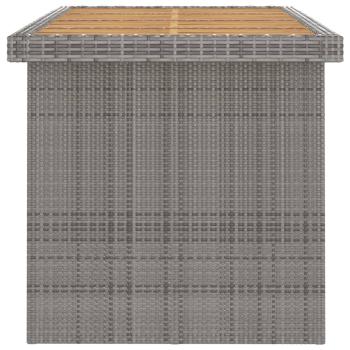 11-tlg. Garten-Essgruppe mit Auflagen Poly Rattan Grau