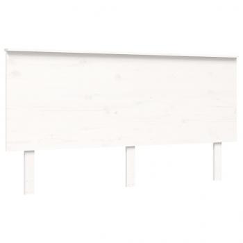 Seniorenbett mit Kopfteil Weiß Kingsize Massivholz