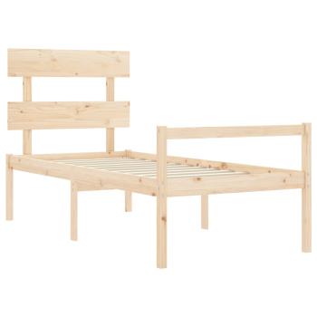 Seniorenbett mit Kopfteil Massivholz