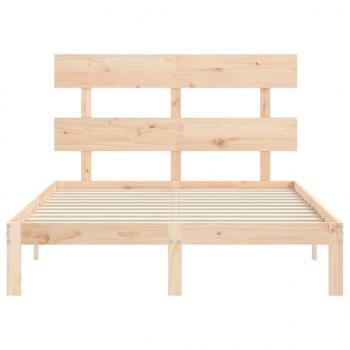 Massivholzbett mit Kopfteil 140x190 cm