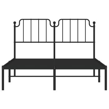 Bettgestell mit Kopfteil Metall Schwarz 150x200 cm