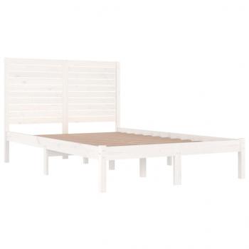 Massivholzbett Weiß 135x190 cm