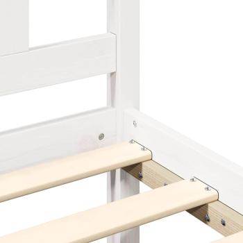 Massivholzbett Weiß 120x190 cm