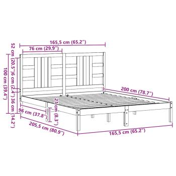 Massivholzbett 160x200 cm