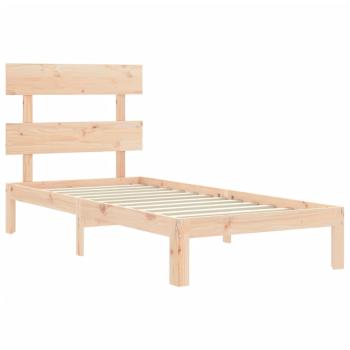 Massivholzbett mit Kopfteil