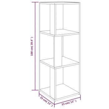 Eckregal Braun Eichen-Optik 33x33x100 cm Holzwerkstoff