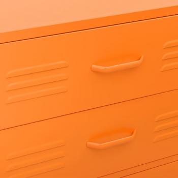 Kommode Orange 80x35x101,5 cm Stahl  