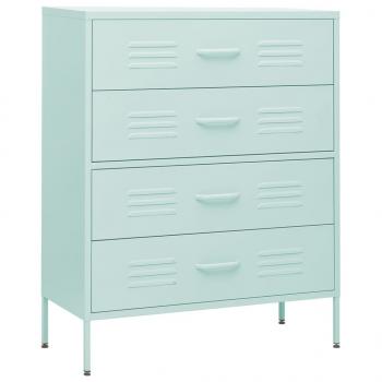 Kommode Minzgrün 80x35x101,5 cm Stahl  