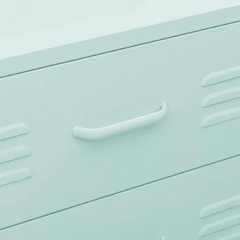 Kommode Minzgrün 80x35x101,5 cm Stahl  