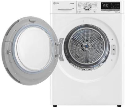 LG RT80V9 A+++ 8 kg Wärmepumpentrockner, 60 cm breit, LED-Display, Auto-Funktion, WIFI, selbstreinigender Kondensator, DUAL Inverter-Wärmepumpe®, Allergy Care, weiß